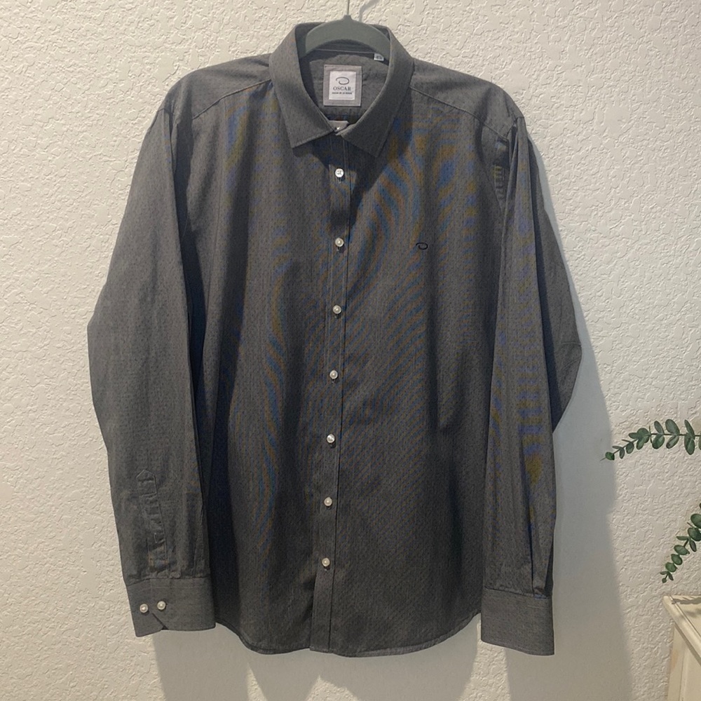 Oscar de la Renta Men’s Button Down Dress Shirt